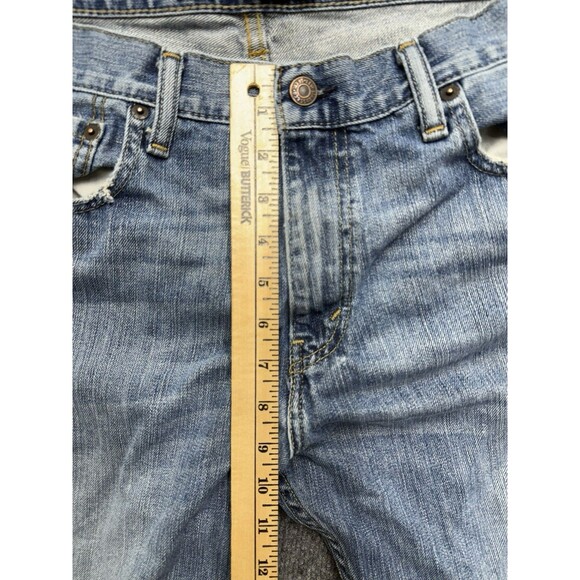 Levi's 569 Jeans Mens 34x34 (33x31) Blue Loose Straight Medium Wash Faded Grunge - Picture 8 of 9